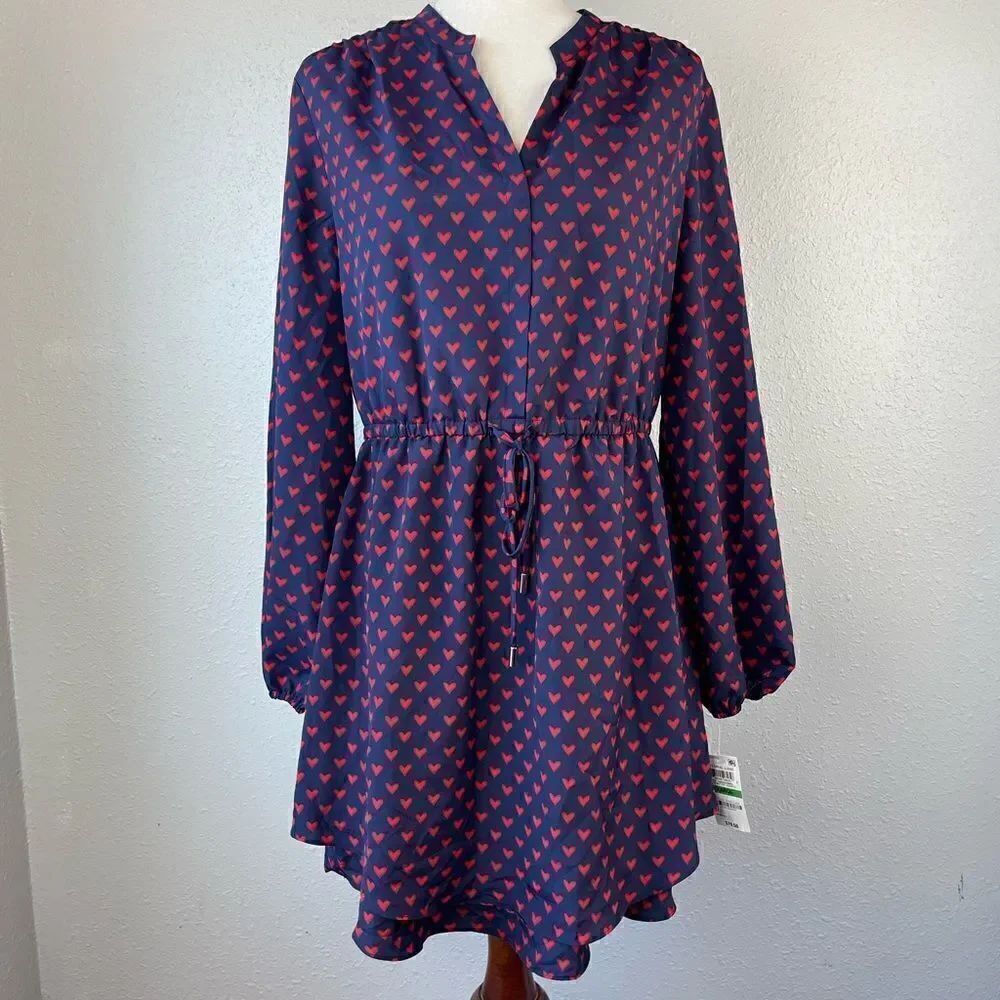 NWT Maison Jules Heart of Hearts Top Size L